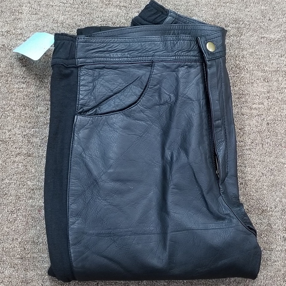 New Without Tags "Easyriders"  Women's Soft Leather Stretch Pants